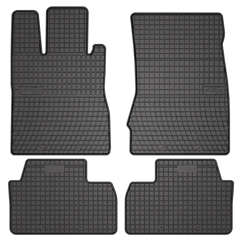 OMAC Tapis de Sol pour Mercedes Classe S W220 1998-2005 Caoutchouc Noir