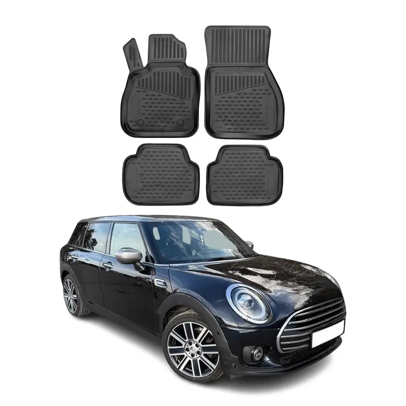 OMAC Tapis de sol pour MINI Clubman F54 2014-2024 en caoutchouc Noir
