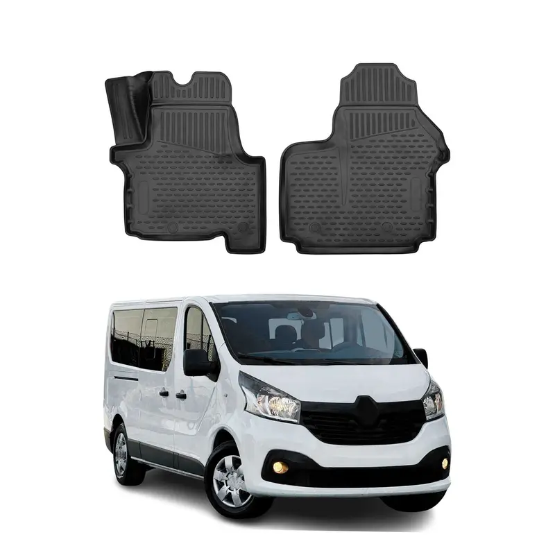 OMAC Tapis de sol pour Opel Vivaro B 2014-2019 sur mesure en caoutchouc Noir