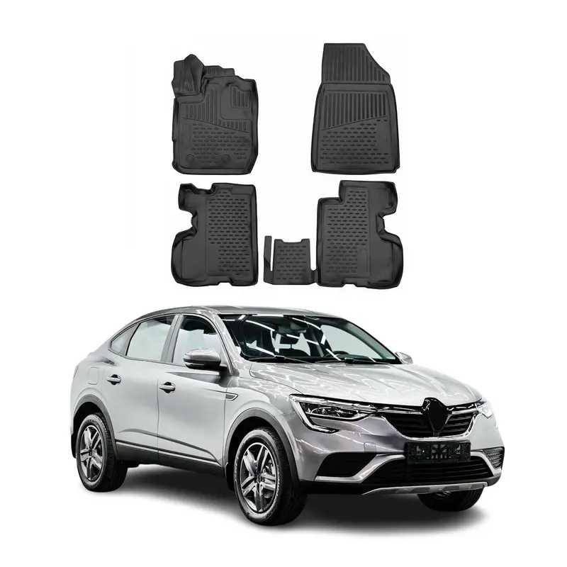 OMAC Tapis de sol pour Renault Arkana II 2020-2026 FL sur mesure caoutchouc Noir