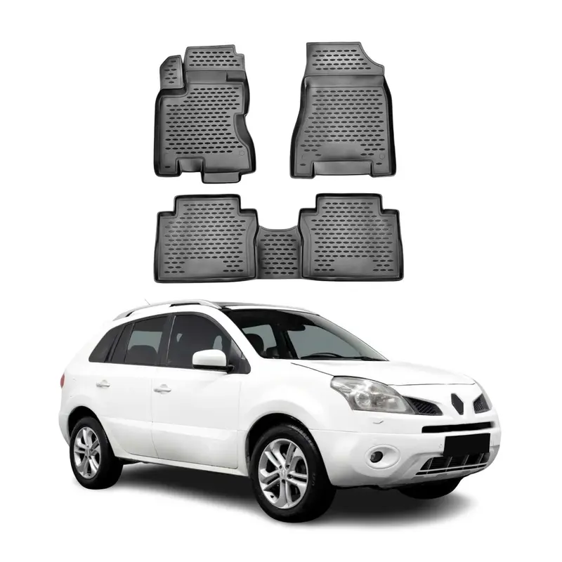 OMAC Tapis de sol pour Renault Koleos 2008-2016 sur mesure en caoutchouc Noir