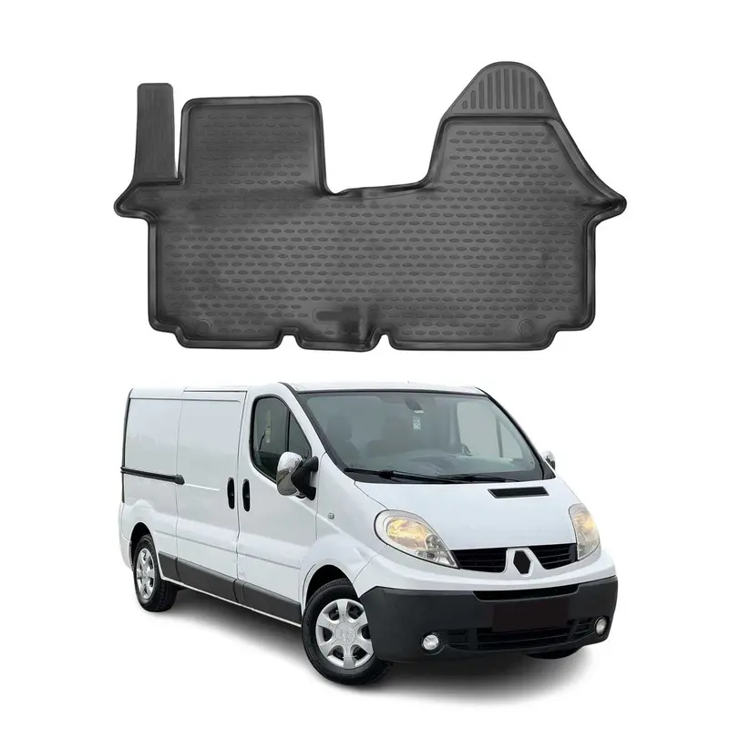 OMAC Tapis de sol pour Renault Trafic 2006-2014 sur mesure en caoutchouc Noir