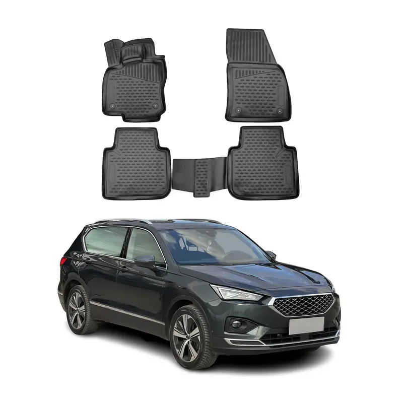 OMAC Tapis de sol pour Seat Tarraco 2018-2024 sur mesure en caoutchouc Noir