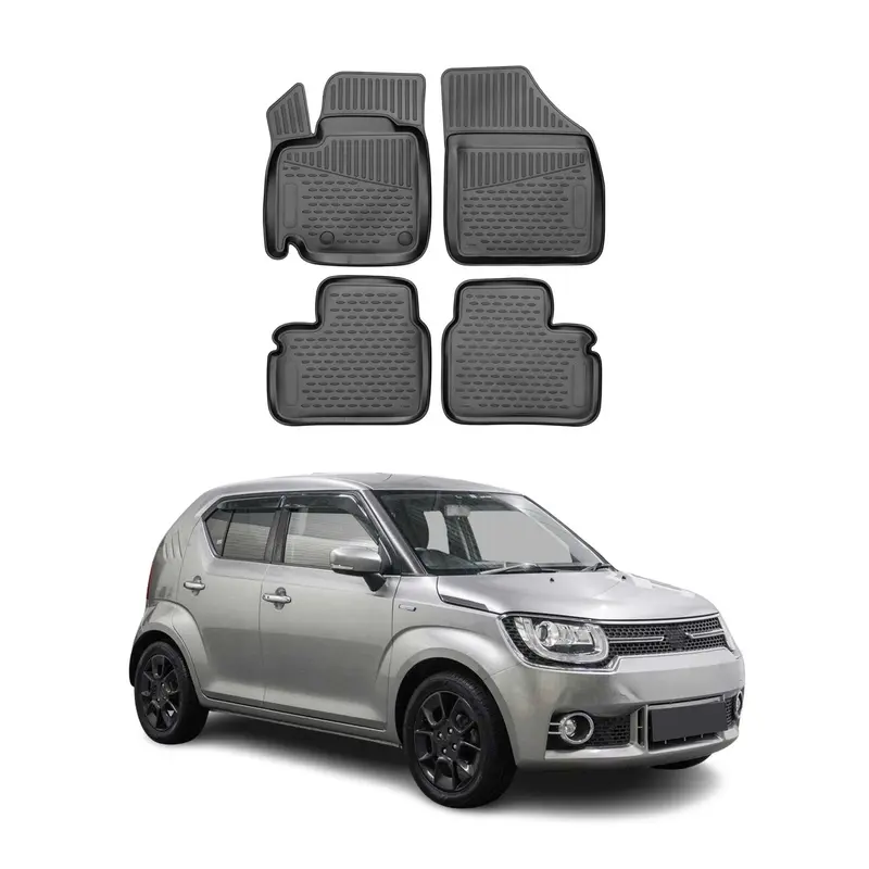 OMAC Tapis de sol pour Suzuki Ignis 2016-2026 sur mesure en caoutchouc Noir