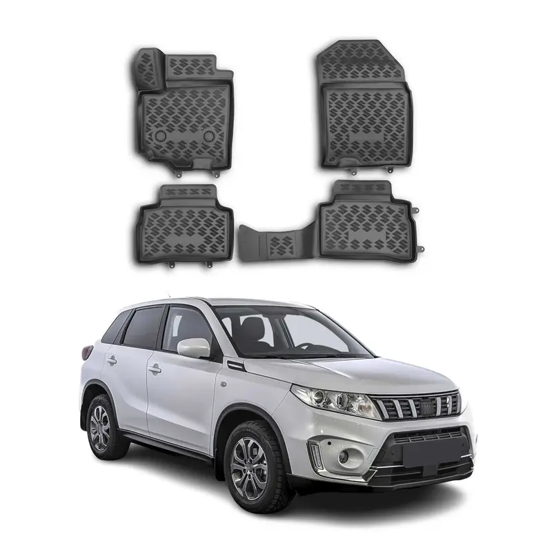 OMAC Tapis de sol pour Suzuki Vitara 2015-2024 en caoutchouc Noir