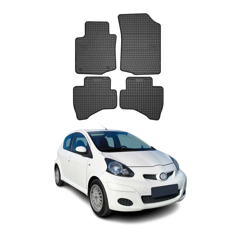 OMAC Tapis de sol pour Toyota Aygo 2005-2014 Noir en caoutchouc