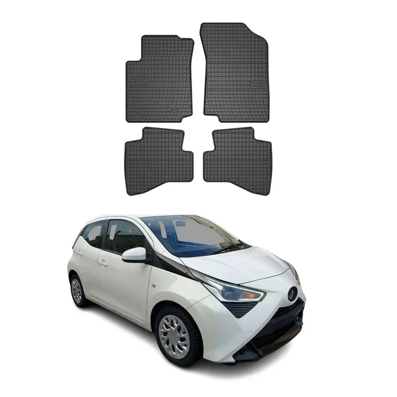 OMAC Tapis de sol pour Toyota Aygo 2014-2022 Noir en caoutchouc