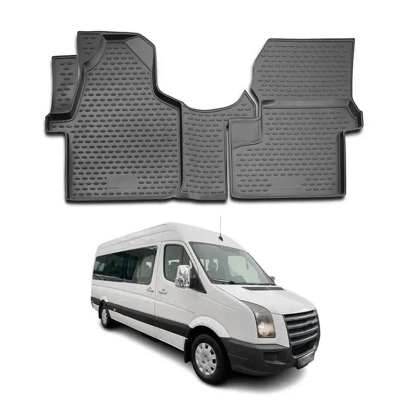 OMAC Tapis de sol pour Volkswagen Crafter 2006-2017 sur mesure en caoutchouc