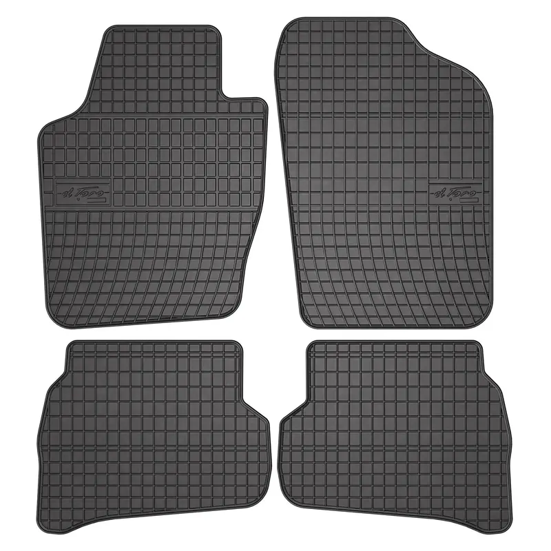 OMAC Tapis de Sol pour VW Polo 2009-2017 Caoutchouc Noir