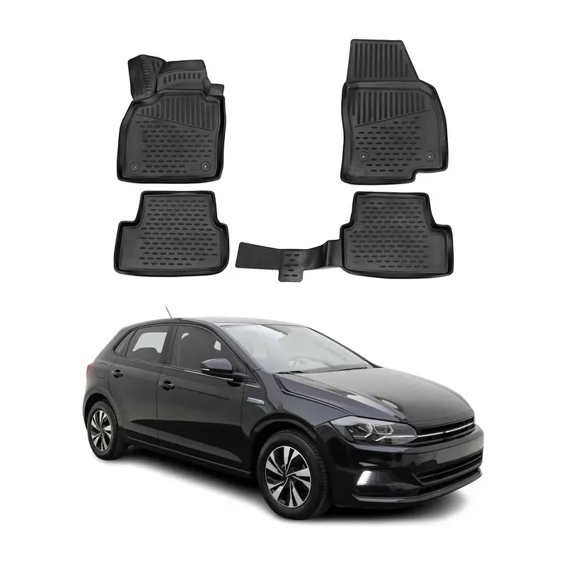 OMAC Tapis de sol pour VW Polo mk6 Hatchback 2017-2026 sur mesure en caoutchouc