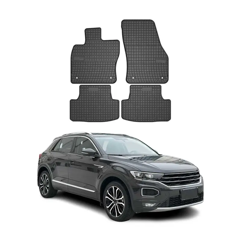 OMAC Tapis de sol pour VW T-Roc 2017-2025 Noir Caoutchouc TPE 4x