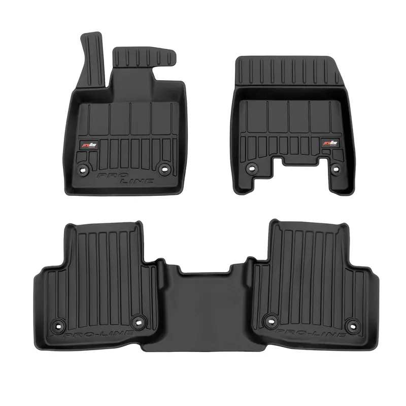 OMAC Tapis de sol sur mesure noir pour Jaguar I-PACE 2018-2024 3 pièces TPE