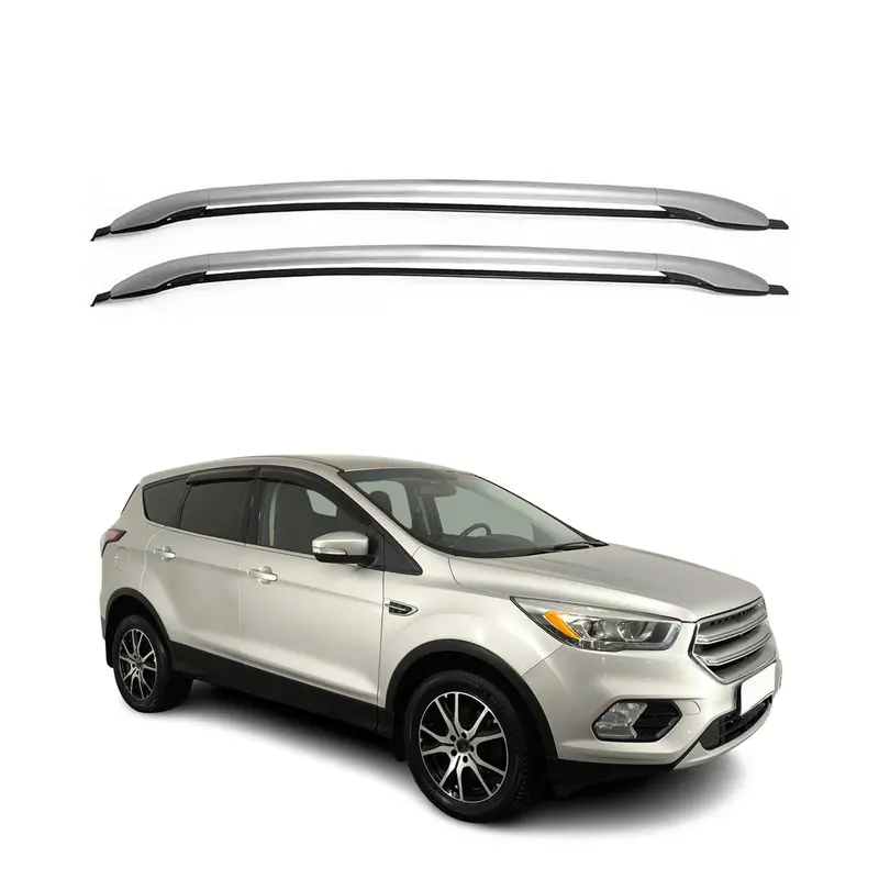 Original Barres De Toit Longitudinales pour Ford Kuga II 2012-19 Aluminium Gris