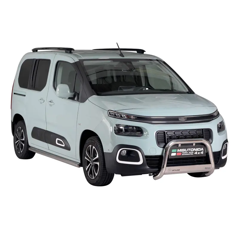 Pare-buffle Avant pour Citroen Berlingo 2018-2026 63 mm en Acier Gris