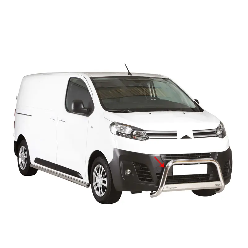 Pare-buffle Avant pour Citroen Jumpy SpaceTourer 2016-2026 63 mm en Acier Gris