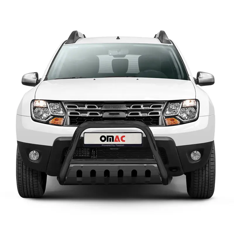 Pare-Buffle Avant Pour Dacia Duster mk1 2010-2017 en acier inoxy Noir