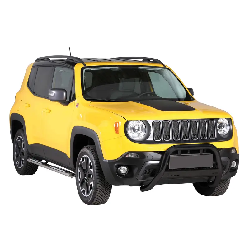 Pare-buffle Avant pour Jeep Renegade 2015-2025 63 mm en Acier Noir