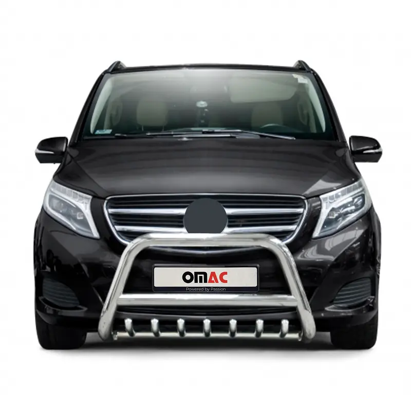 Pare-Buffle Avant Pour Mercedes Classe V 2014-2019 Argent