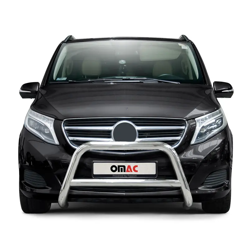 Pare-Buffle Avant Pour Mercedes Classe V 2014-2019 en Argent