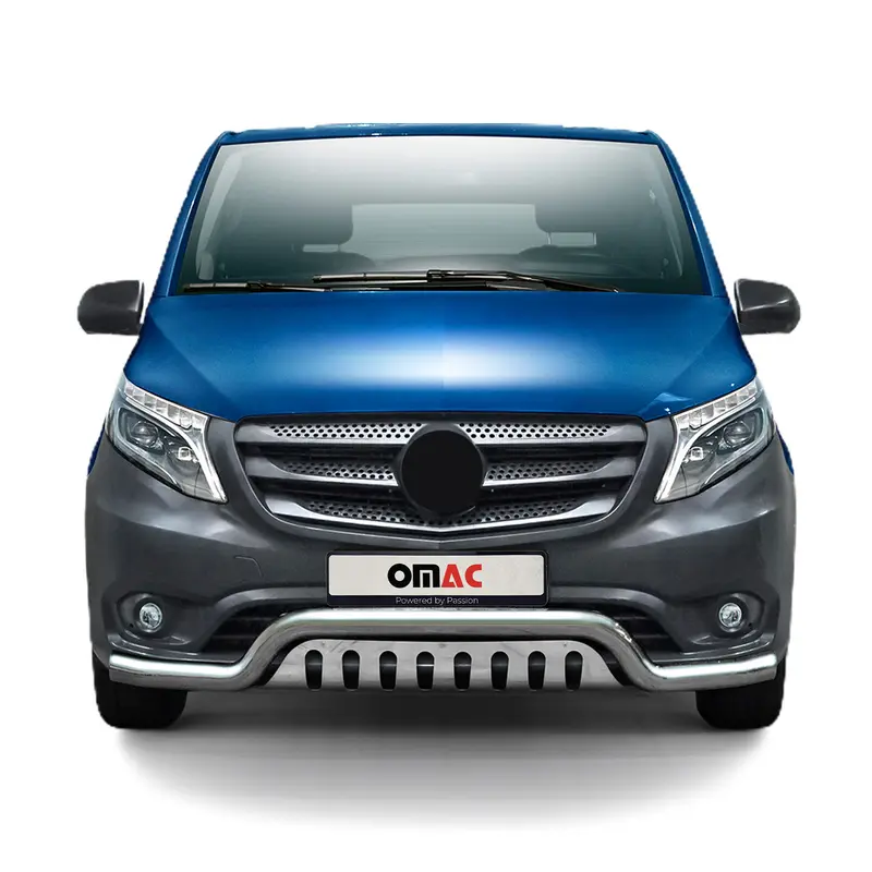 Pare-Buffle Avant Pour Mercedes Vito 2014-2026 Acier Inoxydable Argent