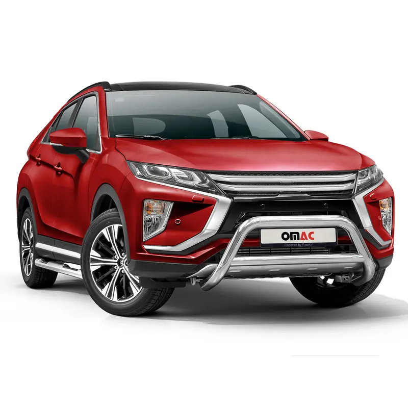Pare-Buffle Avant Pour Mitsubishi Eclipse Cross 2018-2019 Acier Inoxy