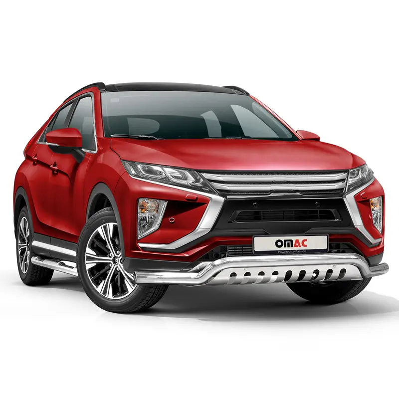 Pare-Buffle Avant Pour Mitsubishi Eclipse Cross 2018-2019 en inox Argent