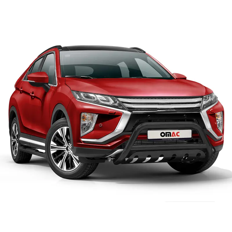 Pare-Buffle Avant Pour Mitsubishi Eclipse Cross 2018-2019 Noir Acier