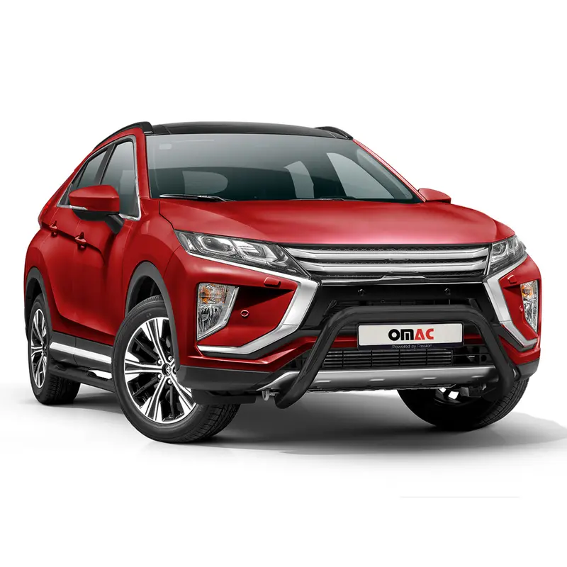 Pare-Buffle Avant Pour Mitsubishi Eclipse Cross 2018-2019 Pre-FL Noir en Acier