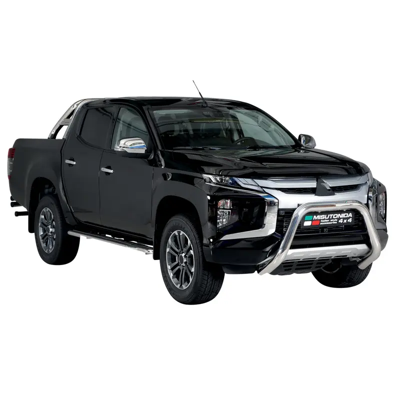 Pare-buffle Avant pour Mitsubishi L200 2019-2023 76 mm en Acier Gris