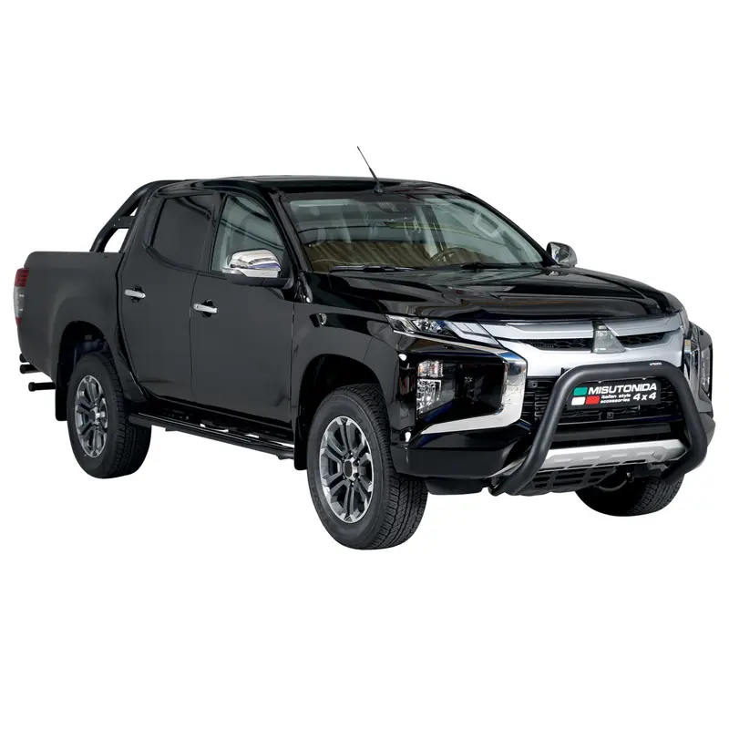 Pare-buffle Avant pour Mitsubishi L200 2019-2023 76 mm en Acier Noir