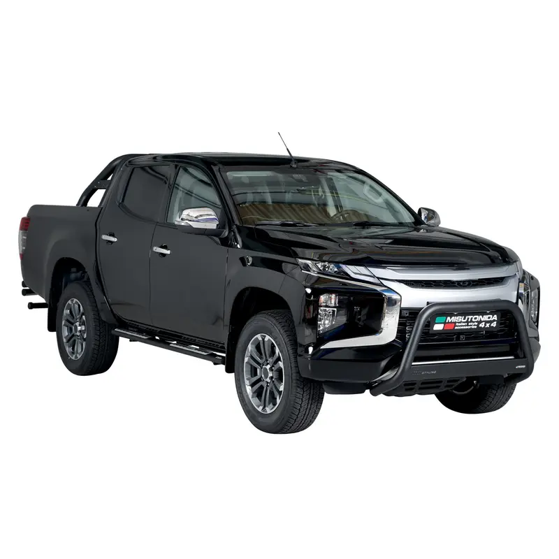 Pare-buffle Avant pour Mitsubishi L200 Club Cab 2019-2023 63 mm en Acier Noir