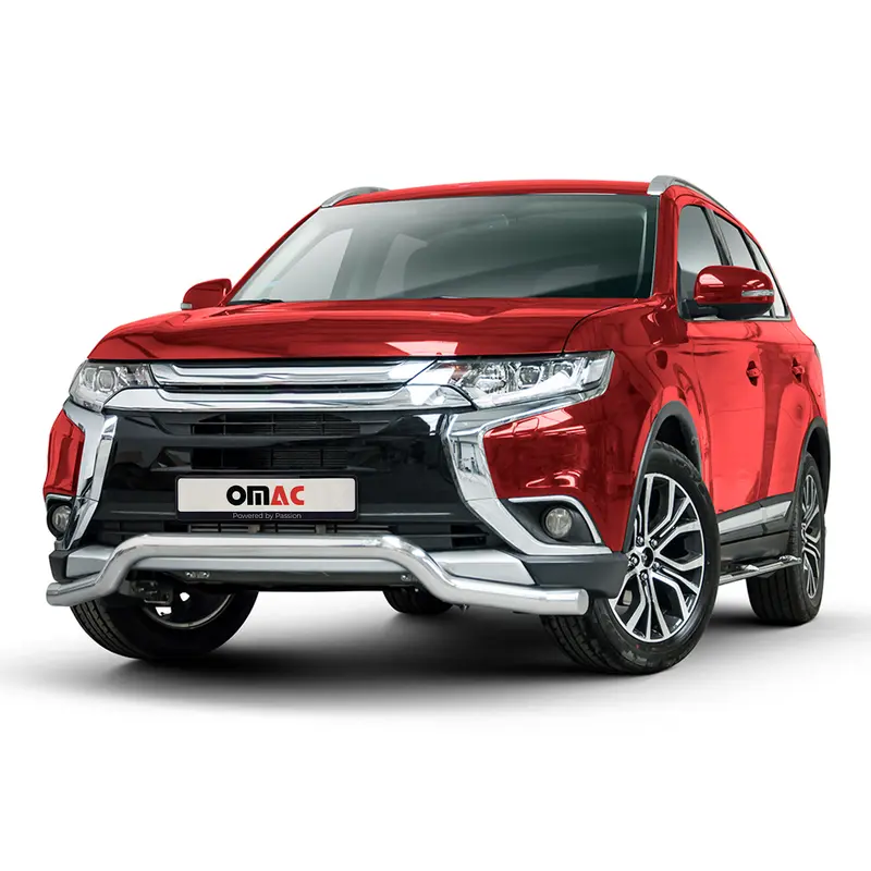 Pare-Buffle Avant Pour Mitsubishi Outlander III 2015-2018 Facelift inox Argent
