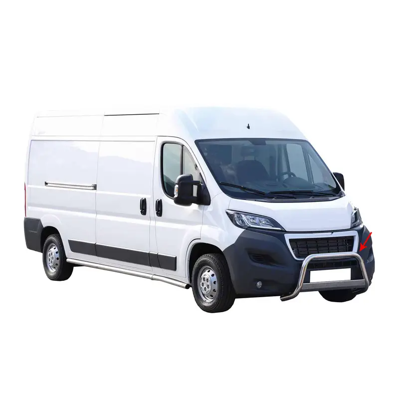 Pare-buffle Avant pour Peugeot Boxer 2014-2023 63 mm en Acier Gris