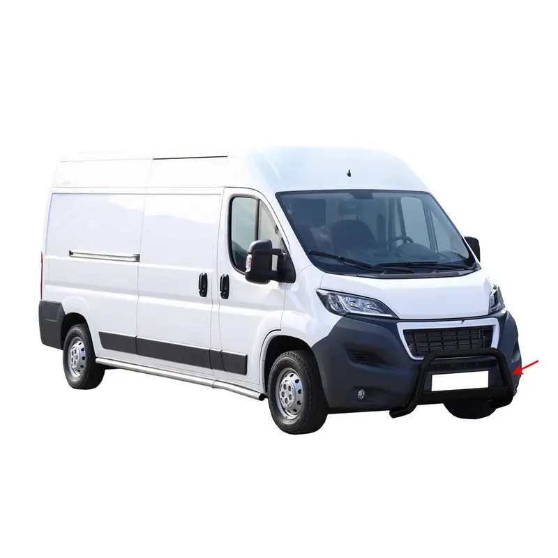 Pare-buffle Avant pour Peugeot Boxer 2014-2023 63 mm en Acier Noir