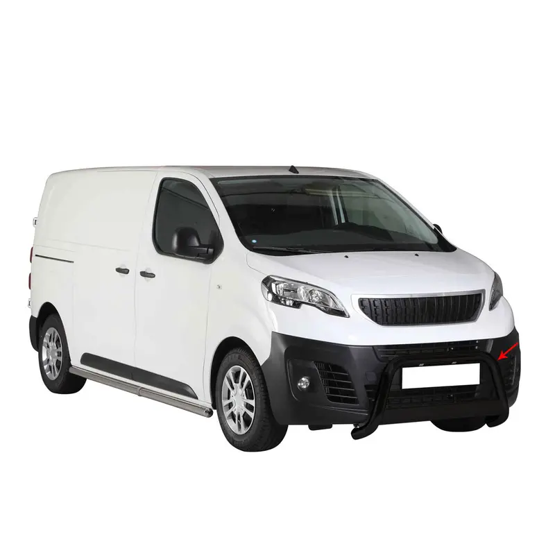 Pare-buffle Avant pour Peugeot Expert 2016-2026 63 mm en Acier Noir