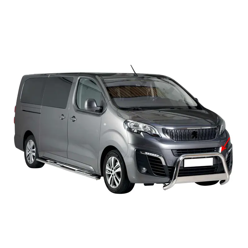Pare-buffle Avant pour Peugeot Expert Traveller 2016-2026 63 mm en Acier Gris