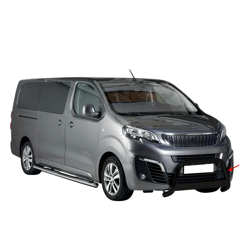 Pare-buffle Avant pour Peugeot Expert Traveller 2016-2026 63 mm en Acier Noir