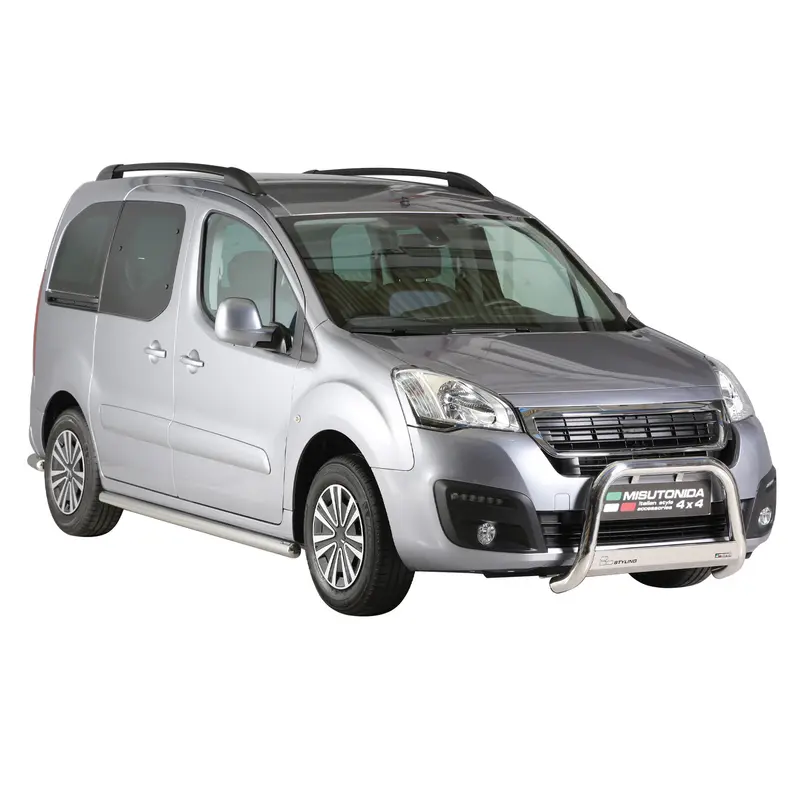 Pare-buffle Avant pour Peugeot Partner 2018-2026 63 mm en Acier Gris