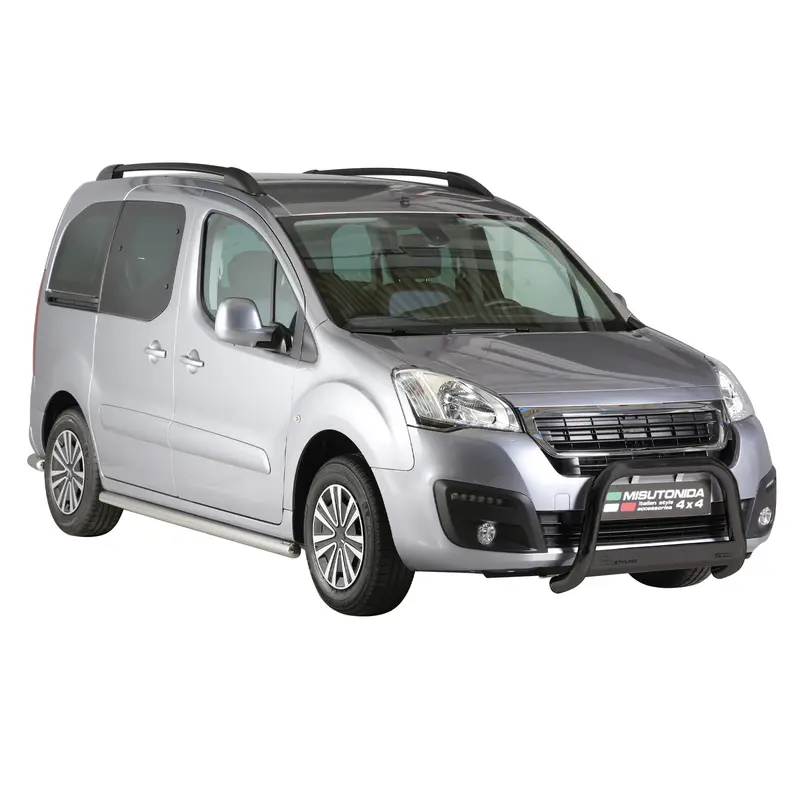 Pare-buffle Avant pour Peugeot Partner 2018-2026 63 mm en Acier Noir
