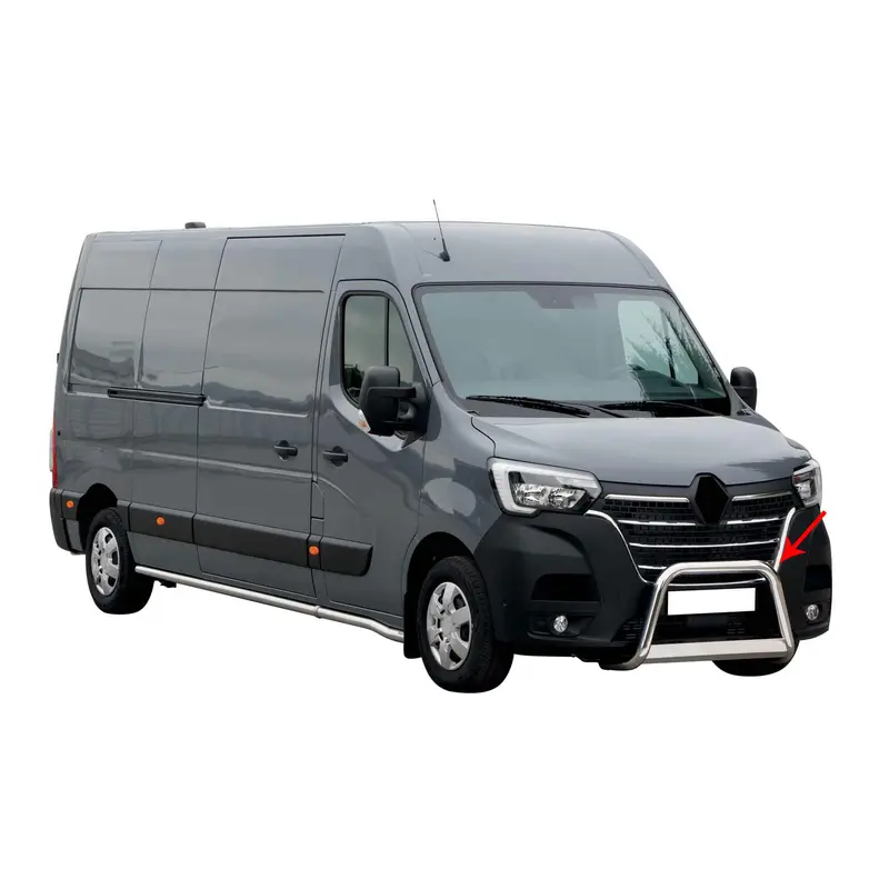 Pare-buffle Avant pour Renault Master 2019-2023 63 mm en Acier Gris