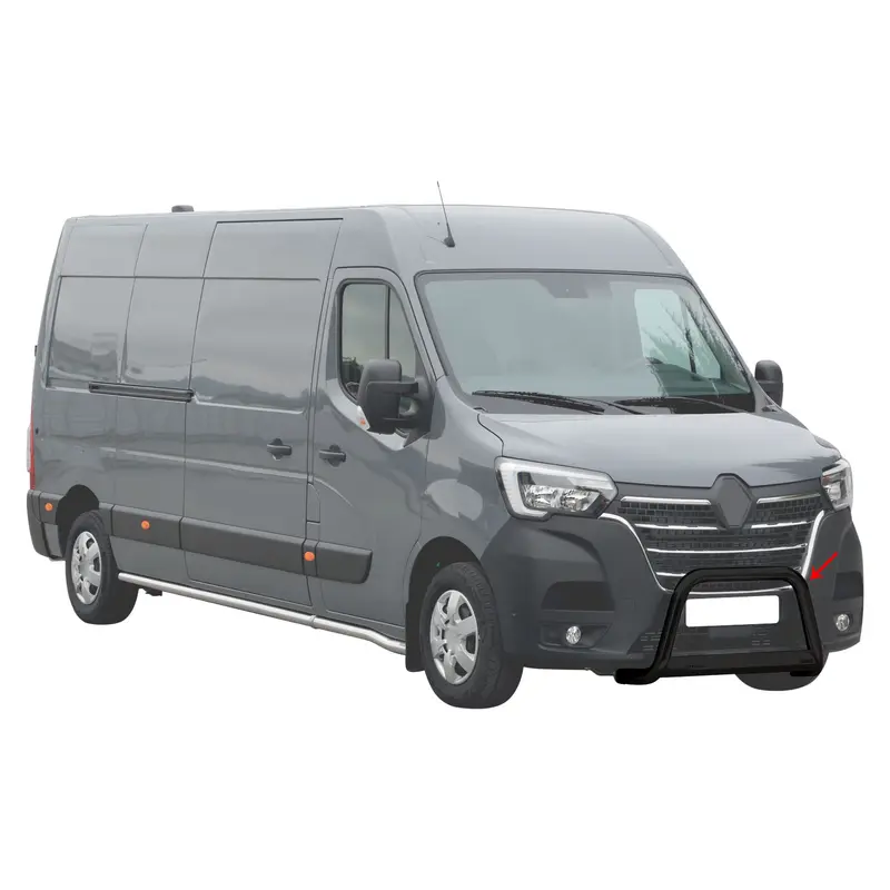 Pare-buffle Avant pour Renault Master 2019-2023 63 mm en Acier Noir