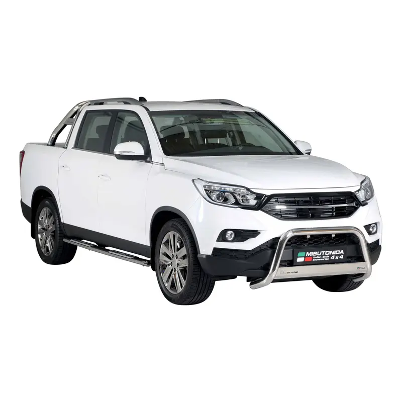 Pare-buffle Avant pour SsangYong Musso 2023-2026 63 mm en Acier Gris