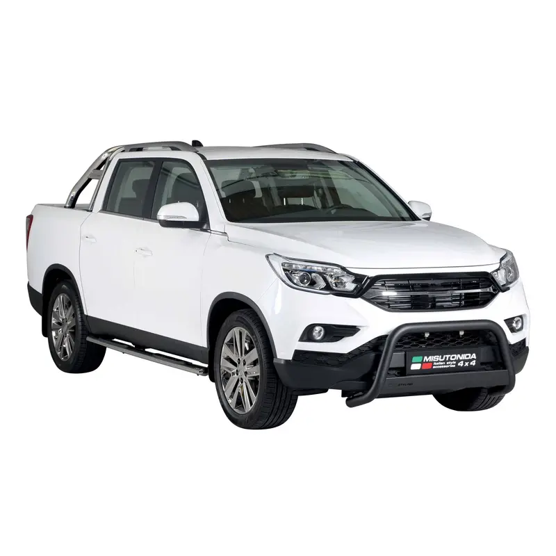 Pare-buffle Avant pour SsangYong Musso 2023-2026 63 mm en Acier Noir