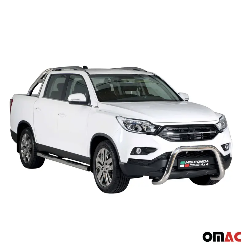 Pare-buffle Avant pour SsangYong Musso 2023-2026 76 mm en Acier Gris
