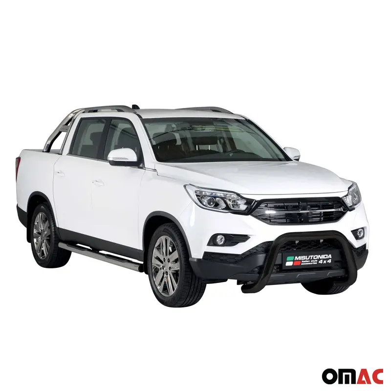 Pare-buffle Avant pour SsangYong Musso 2023-2026 76 mm en Acier Noir