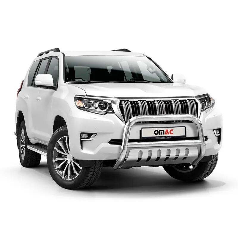 Pare-Buffle Avant Pour Toyota Land Cruiser 150 2019-2023 Acier Inox Argent