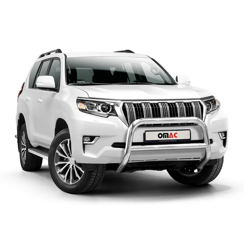 Pare-Buffle Avant Pour Toyota Land Cruiser 150 2019-2023 Argent en Acier