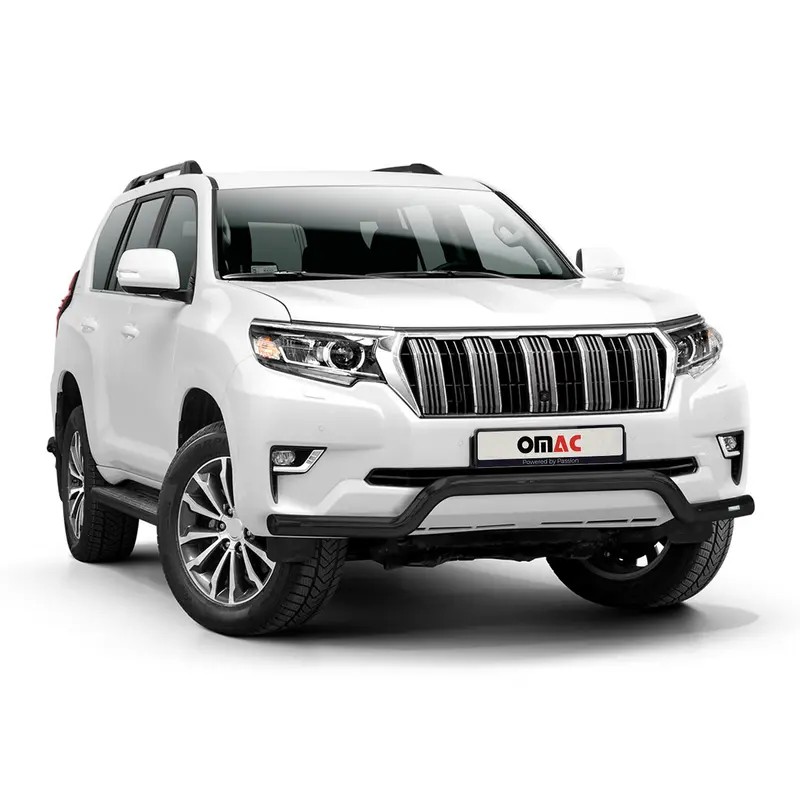 Pare-Buffle Avant Pour Toyota Land Cruiser 150 2019-2023 en Noir Acier Inoxy