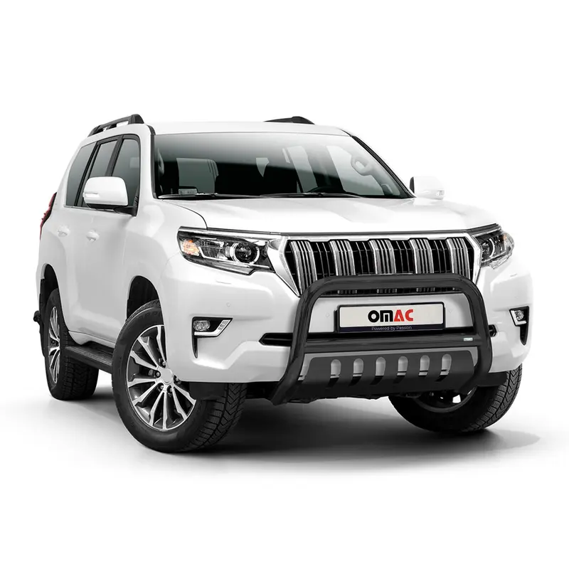 Pare-Buffle Avant Pour Toyota Land Cruiser 150 2019-2023 Noir en Acier