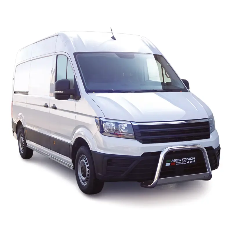 Pare-buffle Avant pour VW Crafter 2017-2026 63 mm en Acier Gris